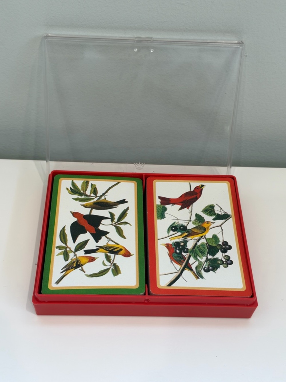 Vintage Hallmark Bridge Playing Cards‎ American Tanagers Bird Set 2 Decks Case